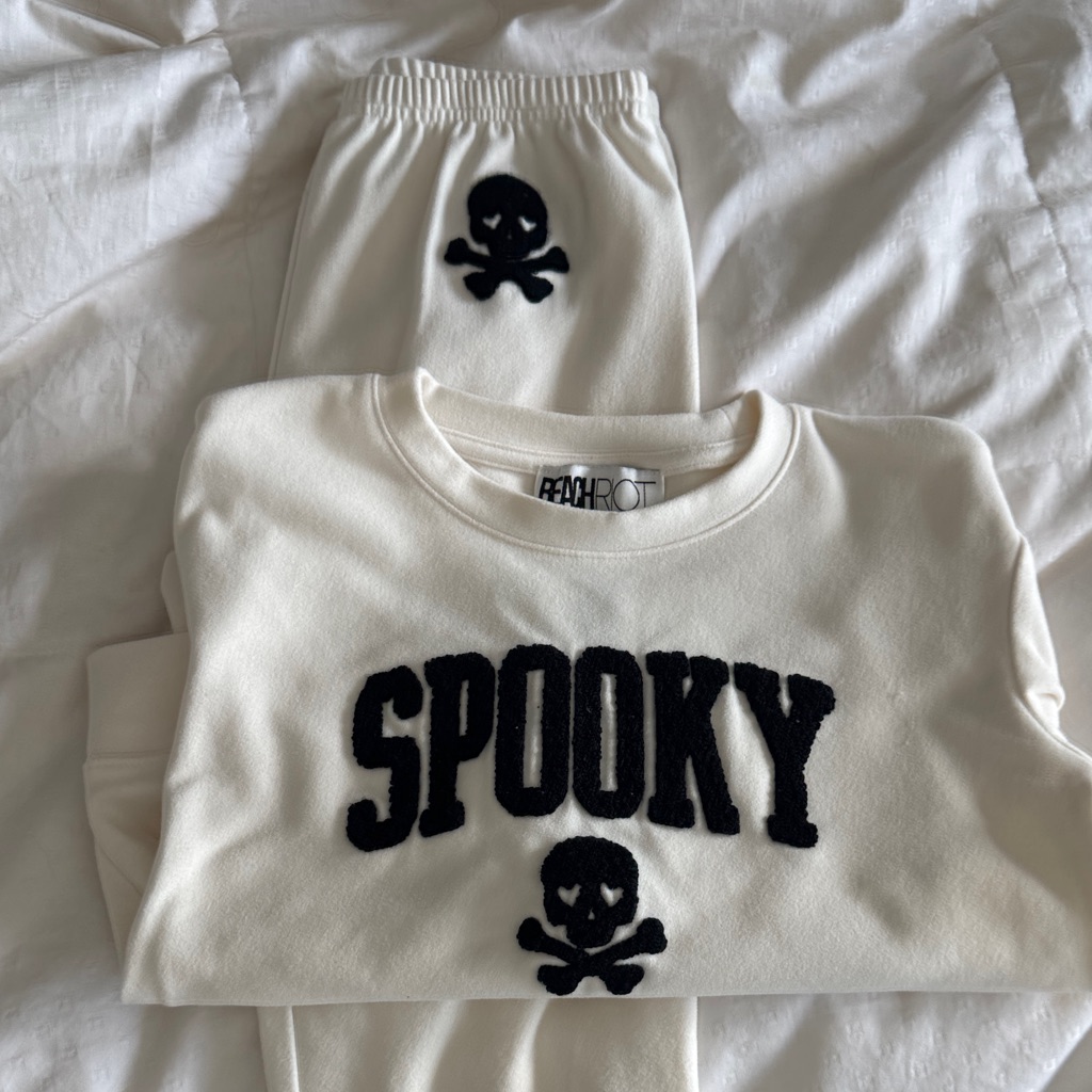 Beach Riot Cream And Black Kids Matching Set